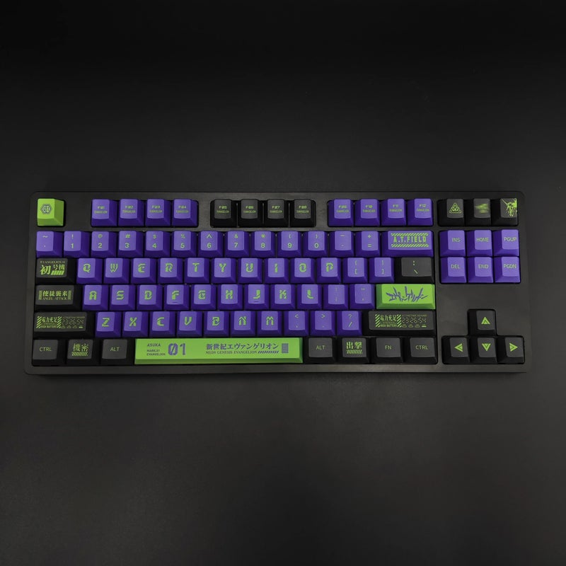 Bluejw أغطية مفاتيح EVA Unit-01 - بروفايل شيري PBT صب صبغ ملحقات لوحة المفاتيح للألعاب - أسلوب تكنولوجيا رائع - Image 2